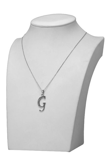 gargantilla de plata motivo inicial G foto expositor 022_CON77007-G_01