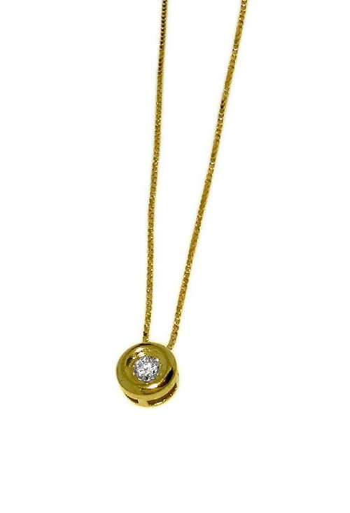 Gargantilla oro amarillo y diamante 095_460279 Gargantilla oro amarillo y diamante 095_460279