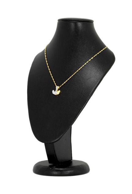 gargantilla oro bicolor motivo ancla marinera en peto 134_ANCLA_01