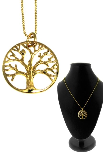 gargantilla plata chapada color oro viejo motibo arbol de la vida 266-022117-2-1