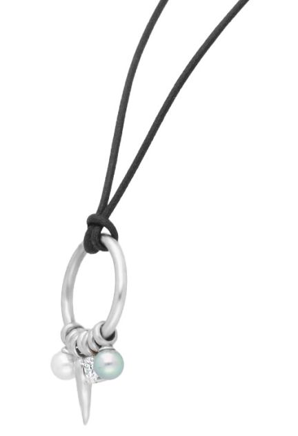 gargantilla plata cordon textil motivo fetiches perlas cuerno y circon 132_71683_03