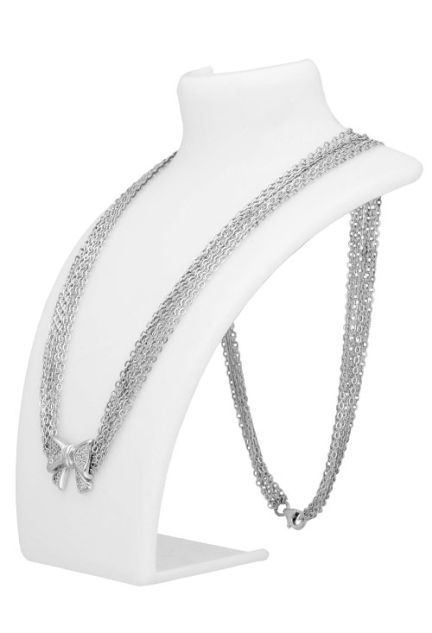 gargantilla plata motivo lazo multicadena precio barato 132_61052-CO_01