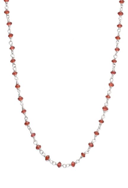 gargantillas de plata con cuarzos ahumados entorchados toma frontal