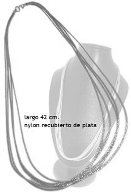 gargantilla textil recubierta de plata de ley con baño de rodio precio de ocasiom joyeria online 260_158081p