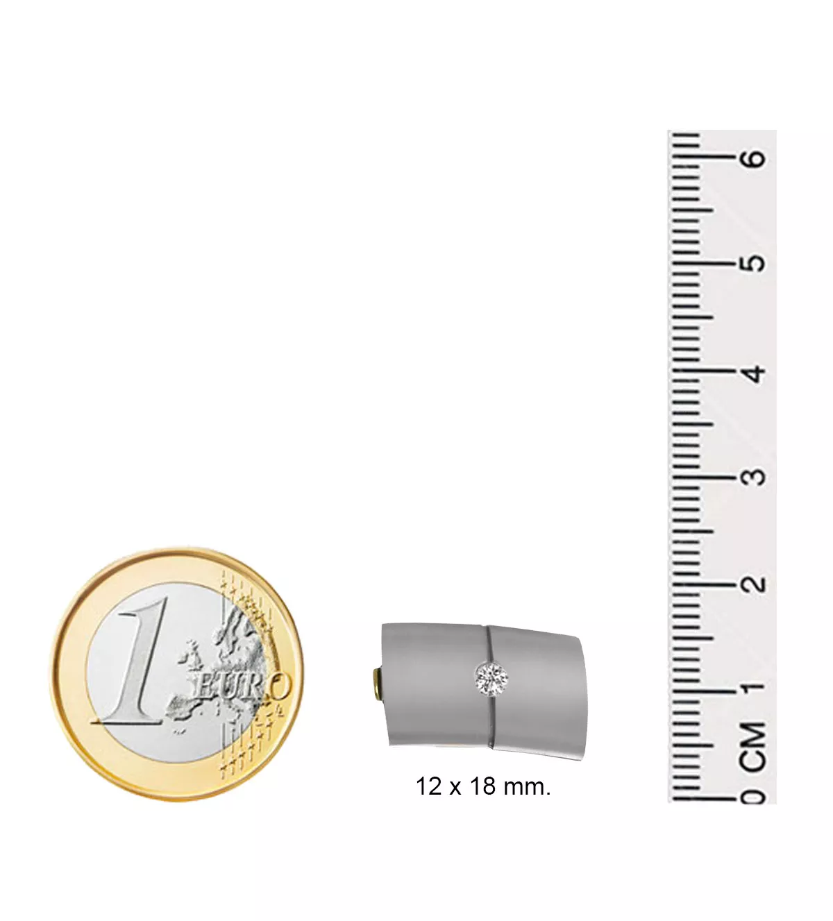 Gemelos de oro y acero con diamantes 142_113-8 Gemelos de oro y acero con diamantes 142_113-8 - Imagen 3