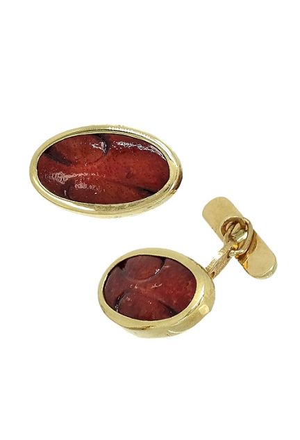 Gemelos camisa en oro y cuero 146_9334-69368