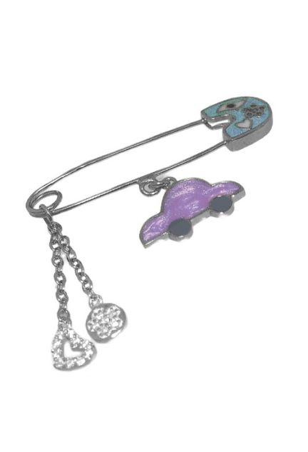 Imperdible bebé plata esmaltada 042_A030-AF-0