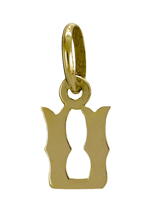 inicial de oro amarillo letra U 173_INSIU