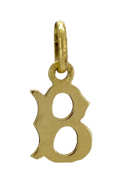 inicial de oro amarillo 18 kilates letra B 173_INSIB