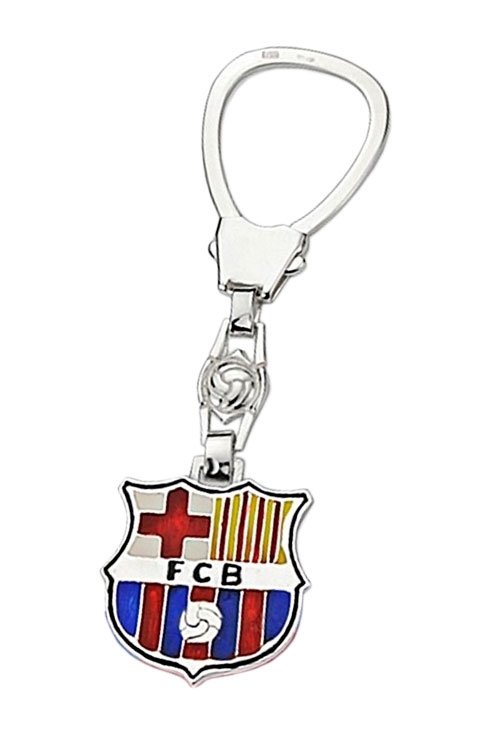 llavero plata futbol club barcelona