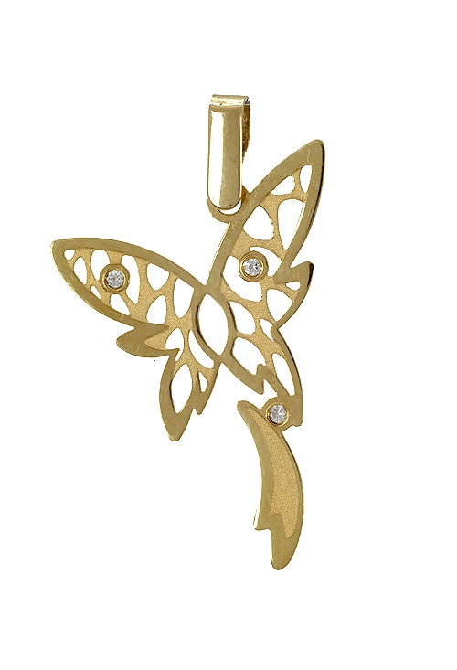 Colgante oro amarillo mariposa 197_0483 colgante oro amarillo 18 ktes con forma de mariposa 197_0483