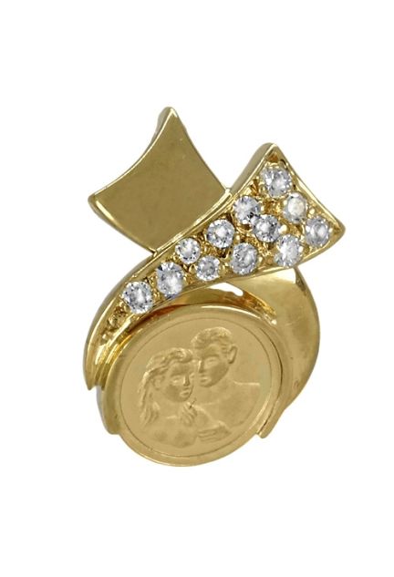 Colgante oro amarillo medalla del amor 001_095194 vista uno