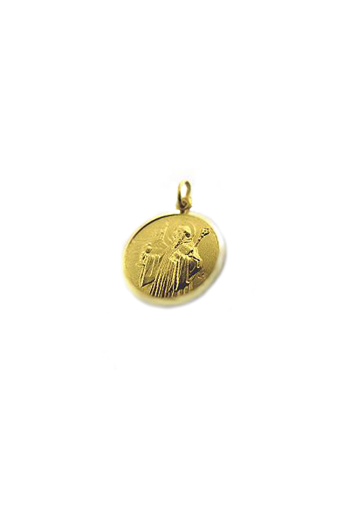 Medalla religiosa oro 1ª ley 18 ktes. San Benito. 106_BENITO18