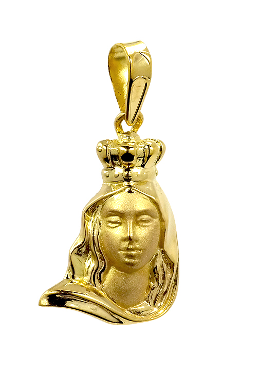 Medalla religiosa oro, Silueta Virgen del Carmen. 001_009195