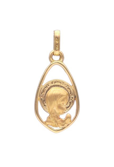 Medalla oro 1ª ley 750 mmas. (18 k.) Virgen Niña rfcia.189_02-610-1-M6
