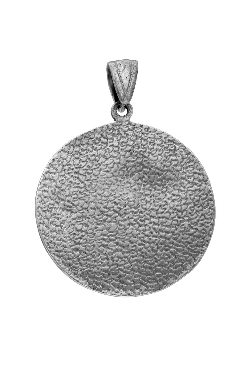 Medalla plata Virgen del Carmen 240_CARMEN-R medalla de plata de ley acabado envejecido 38 mm de diametro foto acabado trasero para parrilla web