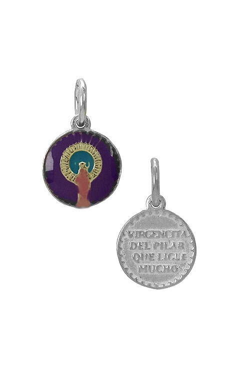 Medalla plata Virgen del Pilar PORFI 240_MP-17E-M medalla de plata virgen del pilar porfi cuidame mucho 240_MP-17E-M