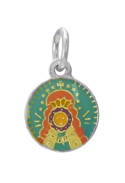 medalla de plata virgen del rocio vista delantera esmaltada 240_MP-15E-A_01