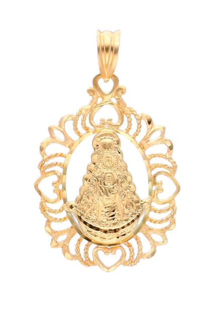medalla oro 18k virgen del Rocio toma frontal 084_01M349