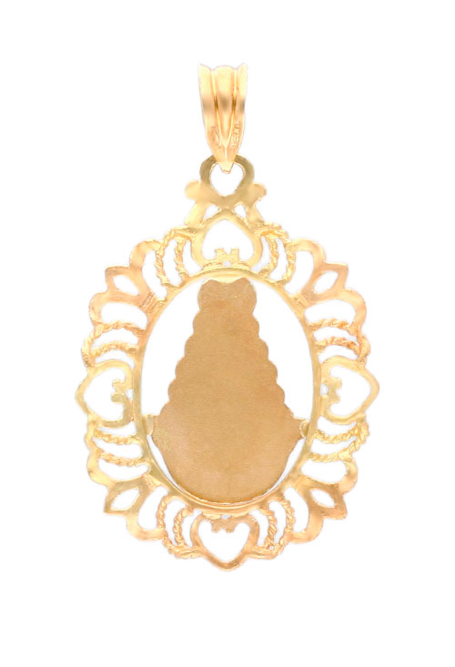 Medalla oro Virgen del Rocío 084_01M349 medalla oro 18k virgen del Rocio toma trasera 084_01M349_02