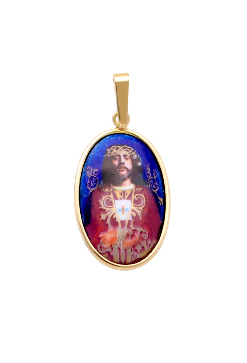 Medalla religiosa oro y esmalte Cristo de Medinaceli. 053_438-26-9 Medalla oro. Cristo de Medinaceli - foto 1 - rfcia.053_438-26-9