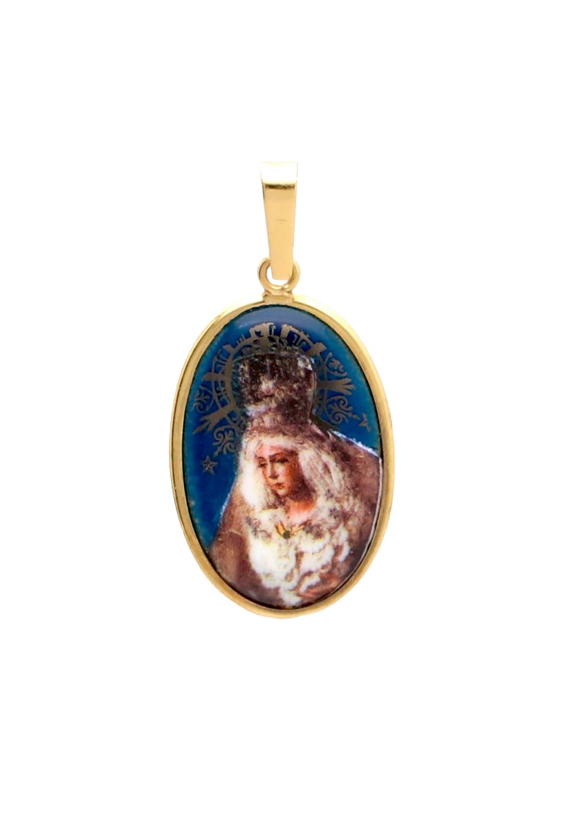 Medalla oro y esmalte Virgen de la Macarena. 053_430241-9 Medalla oro. Virgen de la Macarena - foto 1 - rfcia.053_430241-9
