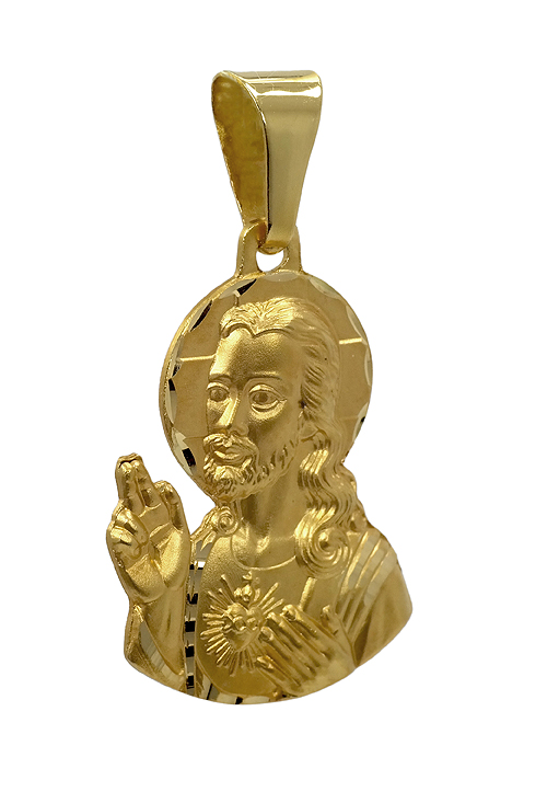 Medalla religiosa oro amarillo 18k Sagrado Corazón 001_014054