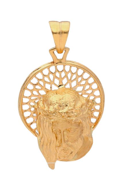 Medalla del Cristo de Velazquez con orla en oro amarillo 18 ktes - foto 1 - rfcia.049_0056