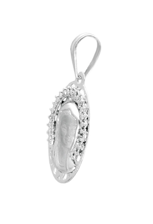 Medalla oro blanco con diamantes 001_4075169-02 medalla virgen maria oro blanco 18k y diamantes 001_4075169-02_01