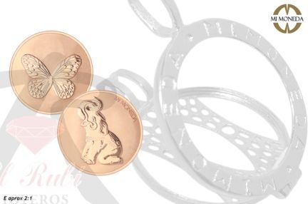 Disco Mi Moneda elefante y mariposa 039_MON-ELE-03-S-59110