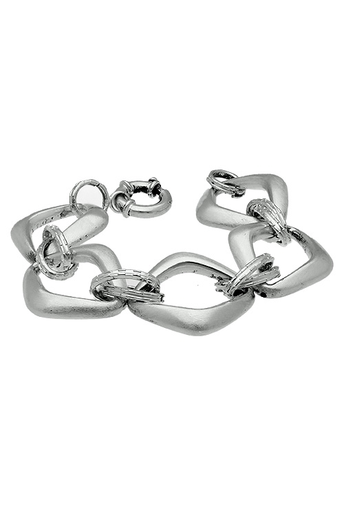 Pulsera plata rombos 200_11102-3 ocasion outlet joyeria pulsera de plata para mujer eslabones grandes forma de rombo vista principal 200_11102-3_01