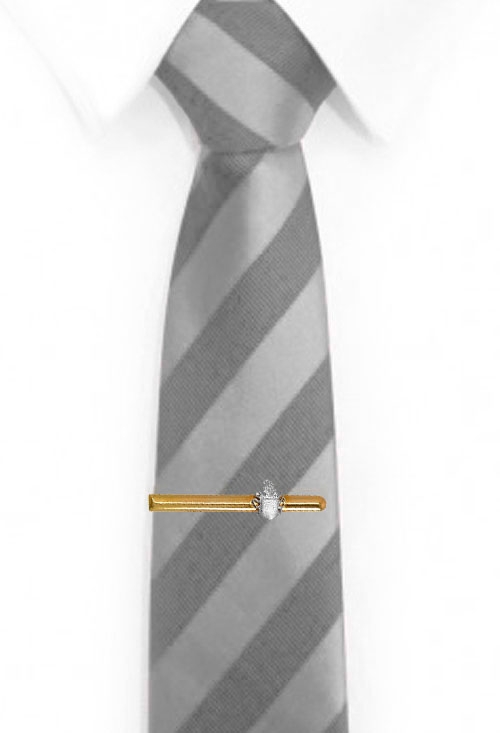 Pisacorbatas oro bicolor 18K 146_8086-A Pisacorbatas de oro bicolor 18 ktes 146_8086-A (Complementos caballero) foto modelo