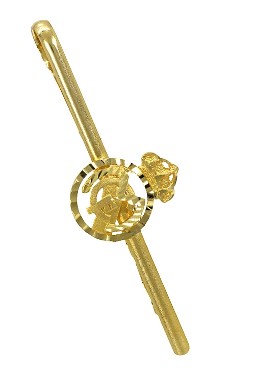 Pasador de corbata oro amarillo 18 ktes escudo Real Madrid. 033_RMP2