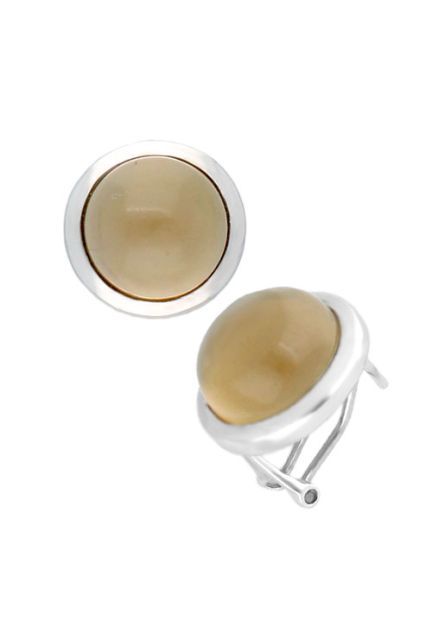 pendiente de plata y cuarzo oliva cabujon toma lateral 103_NSE697A-7_01