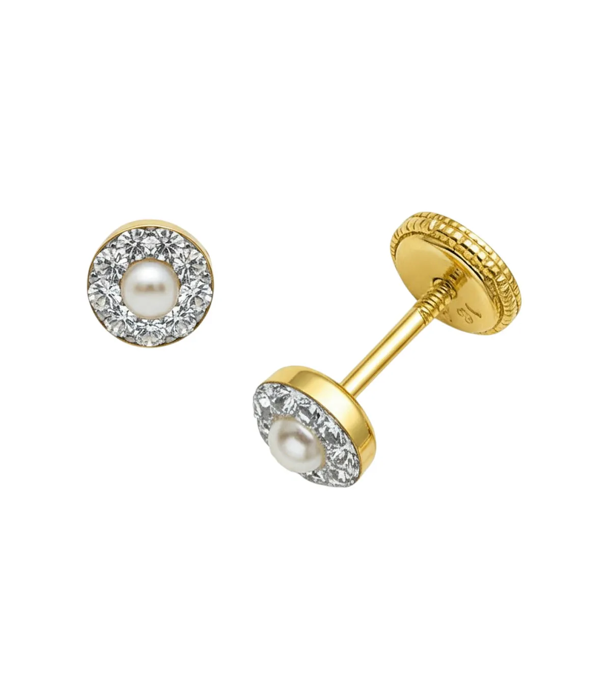 Pendientes de bebe oro 18ktes. 030_2163-P pendientes-de-bebe-oro-18k-y-swarovski-030_2163-P