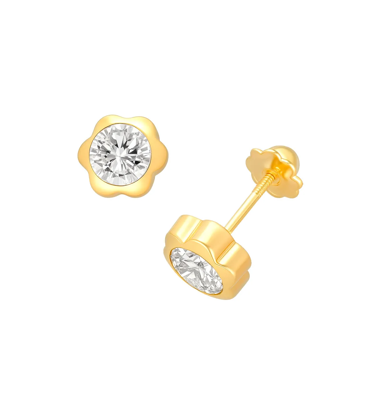 Pendientes para niñas en verano 2025: estilos bonitos, seguros y sin alergias Pendientes de bebé oro 18K 234_1026