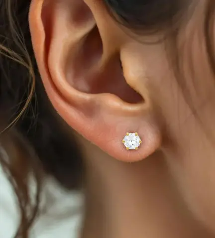 pendientes de oro 18k con circon 036_T81725_11