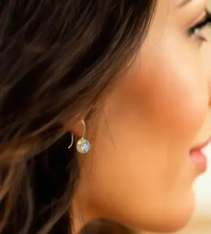 pendientes de oro 18k con circon 052_1G150-6 modelo mujer