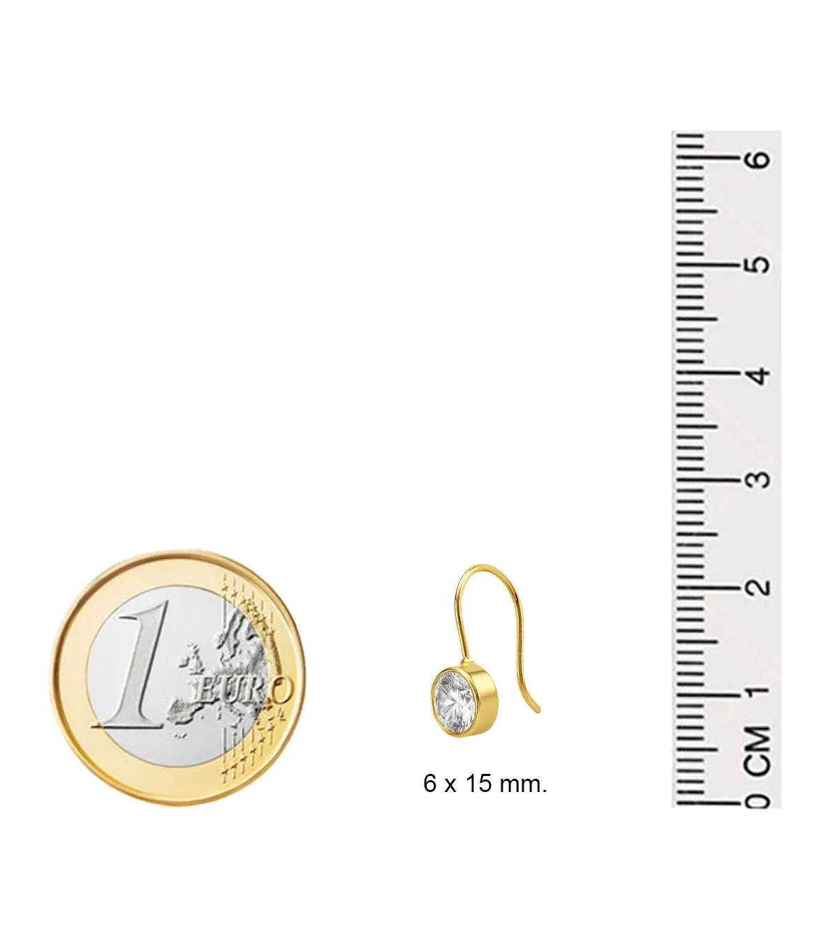 Pendientes de oro 18K con circonita 052_1G150-6 pendientes de oro 18k con circon 052_1G150-6 medidas