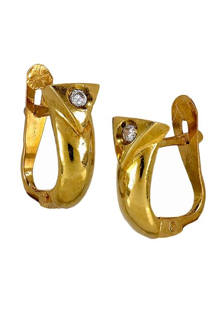 Pendientes de oro amarillo 1ª ley 18 ktes con circonita - foto 1 - rfcia.019_2848-P