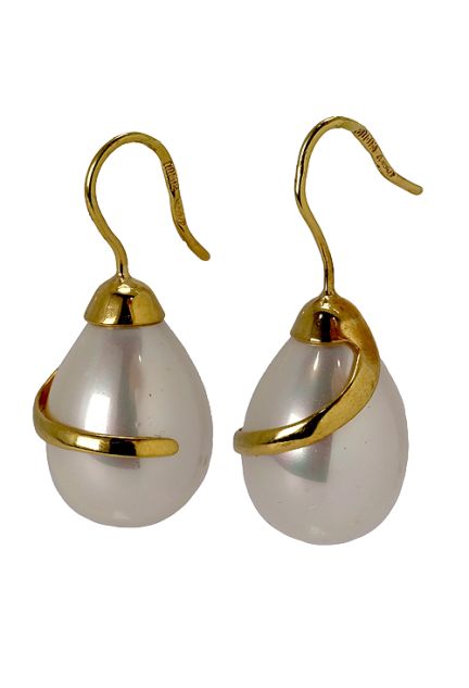 Pendientes de oro amarillo con perla mavelina - foto 3 - rfcia.002_51891-P
