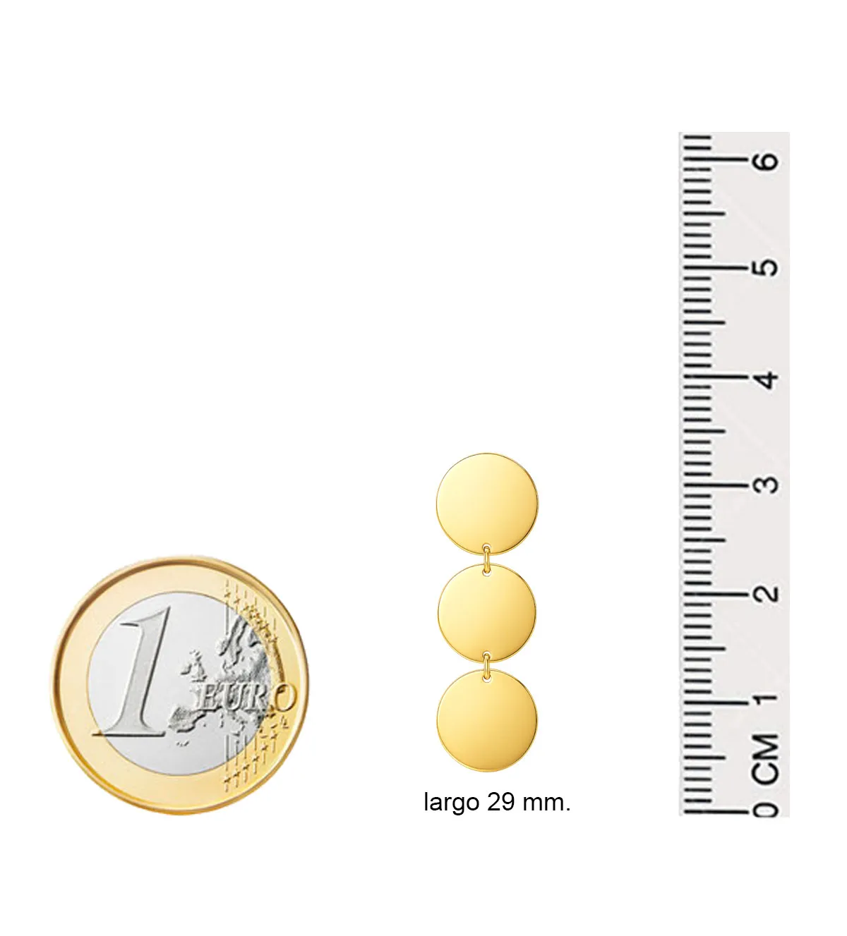 Pendientes largos oro amarillo 18 ktes circulos 057_45392-0000 pendientes de oro amarillo q8k largos 3 circulos 057_45392-0000_M medidas