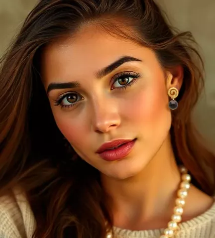 pendientes de oro amarillo 18 ktes con bolas ojo de tigre toma con modelo IA