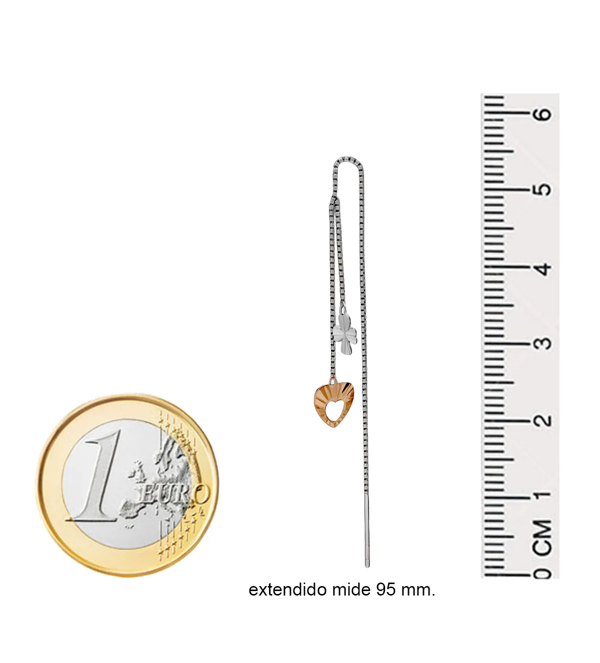 Pendientes de oro bicolor 18 ktes 100_C1020 pendientes-de-oro-bicolor-18k-cadena-veneciana-100_C1020 medidas