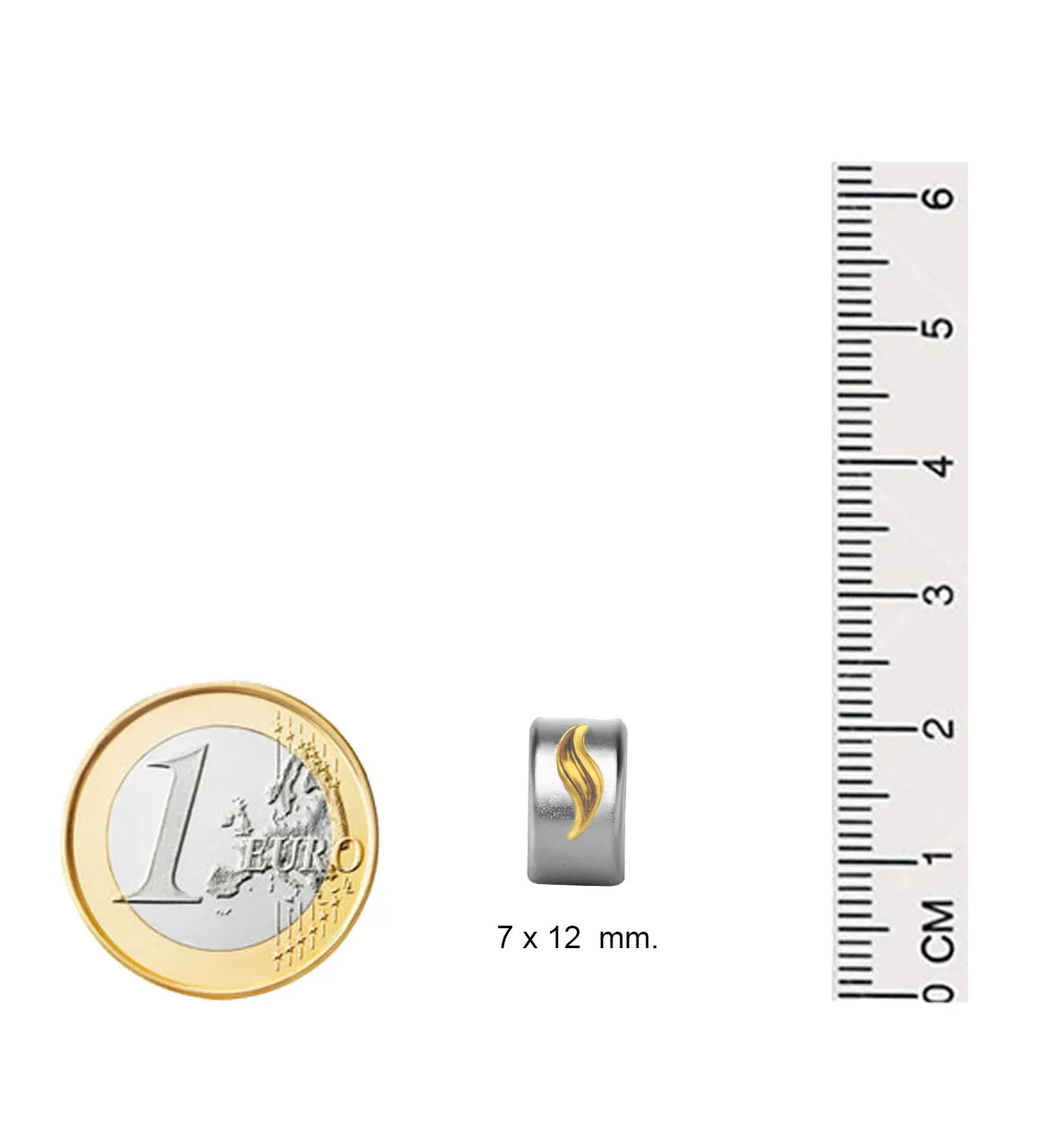 Pendientes de oro bicolor 18K 100_J380-2 pendientes de oro bicolor 18 ktes foto medidas