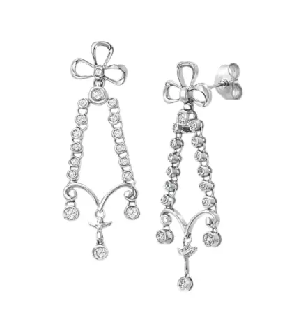 pendientes de oro blanco con brillantes 100_T1003
