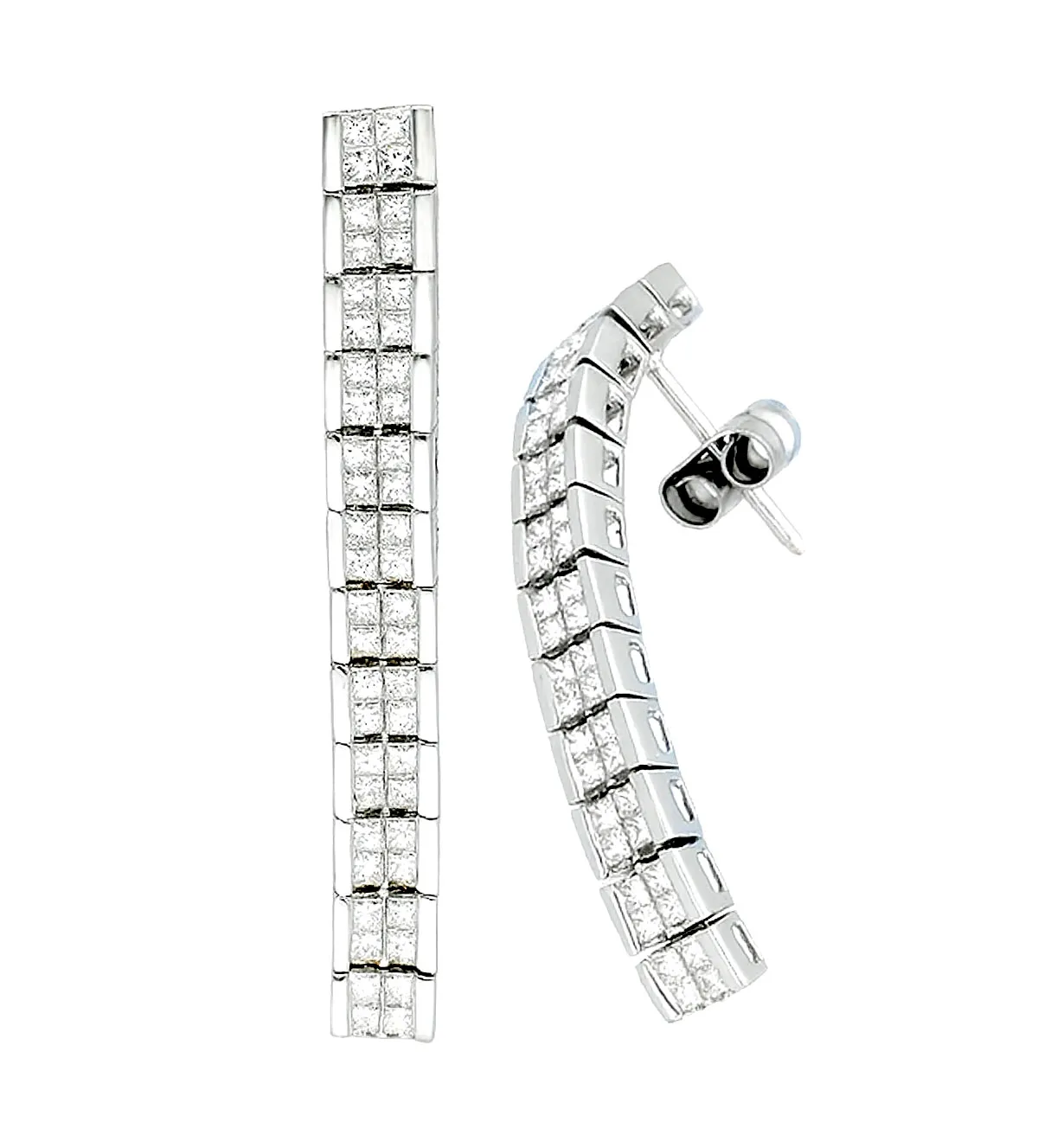 Pendientes de oro blanco 18k y diamantes 083_AUR009 pendientes-de-oro-blanco-con-diamantes-talla-carre-083_AUR009