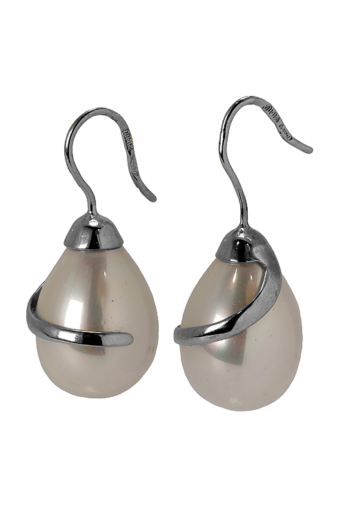 Pendientes de oro blanco con perla mavelina 002_51891-PB Pendientes de oro blanco con perla mavelina, para mujer - foto 3 - rfcia.002_51891-PB