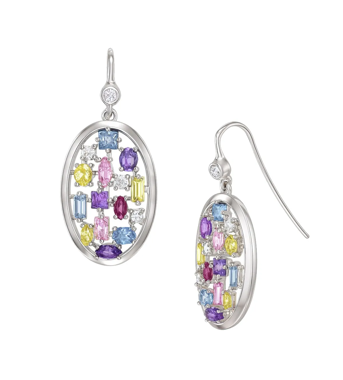 Pendientes de oro blanco 18K multipiedra 170_007792OB-T pendientes-de-oro-blanco-con-piedras-170_0077920B-T