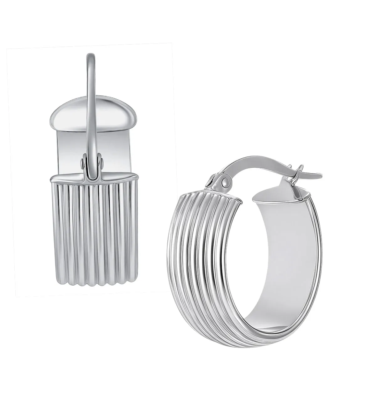 Pendientes de oro blanco 18K 100_25025 pendientes-de-oro-blanco-criollas-gallones-100_25025 toma detalle interior